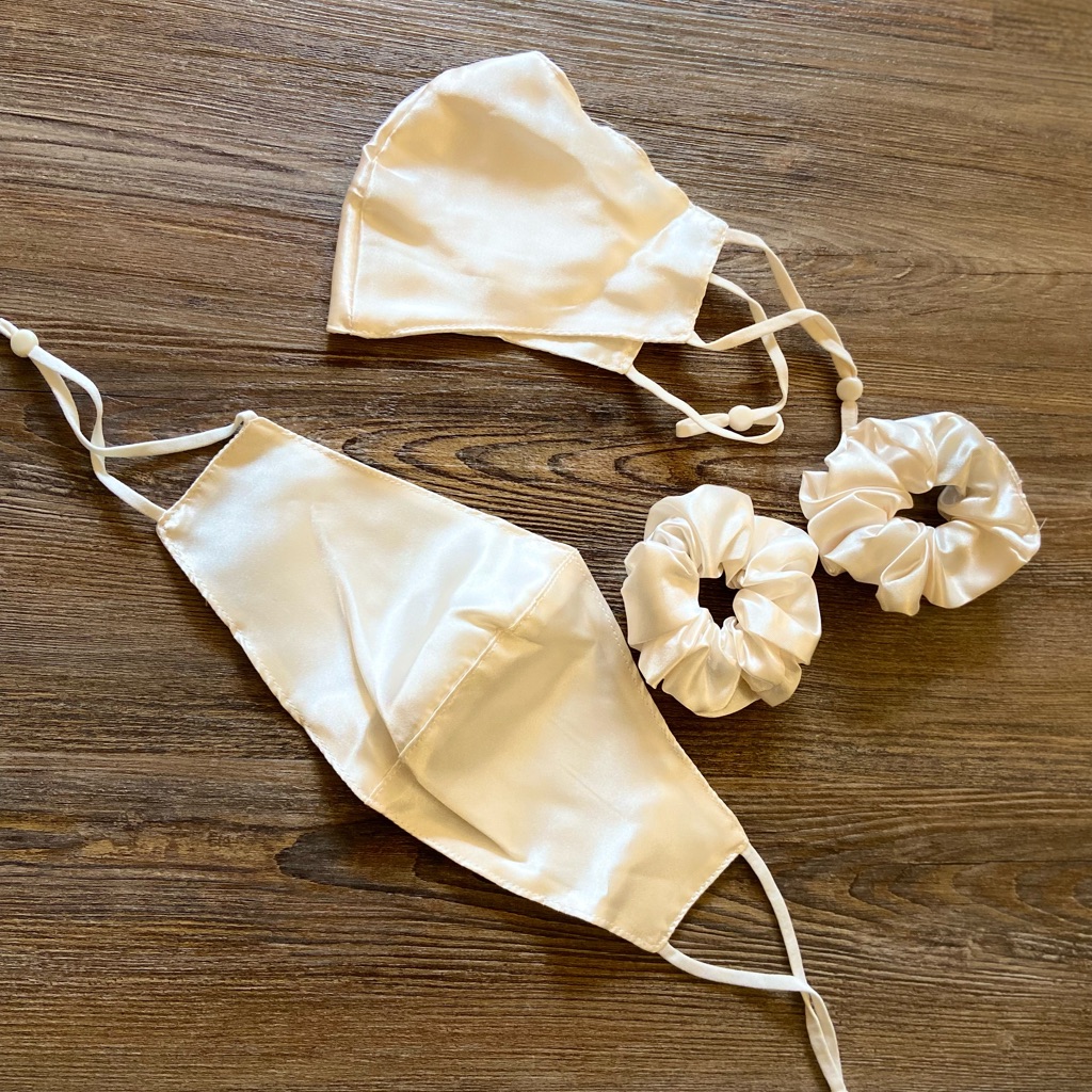 Satin Face Masks  Scrunchies